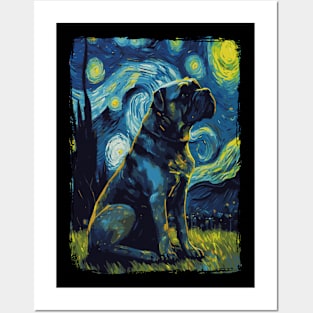 Cane Corso Starry Night Posters and Art